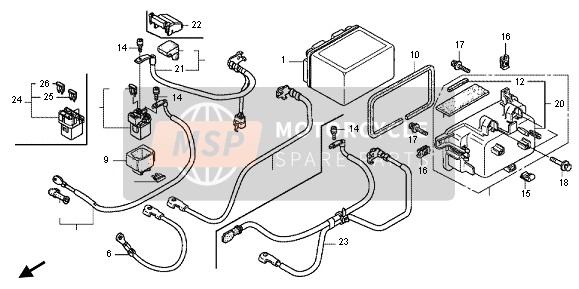 Honda FJS600A 2012 BATTERY for a 2012 Honda FJS600A